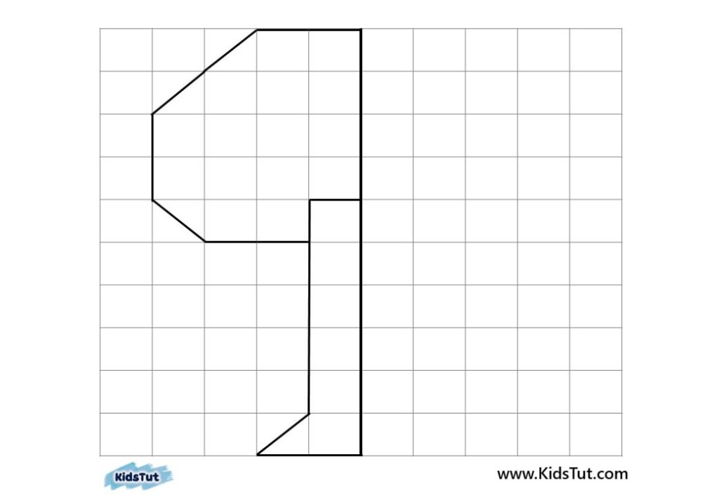 Simple Symmetry Drawing Worksheets for kids