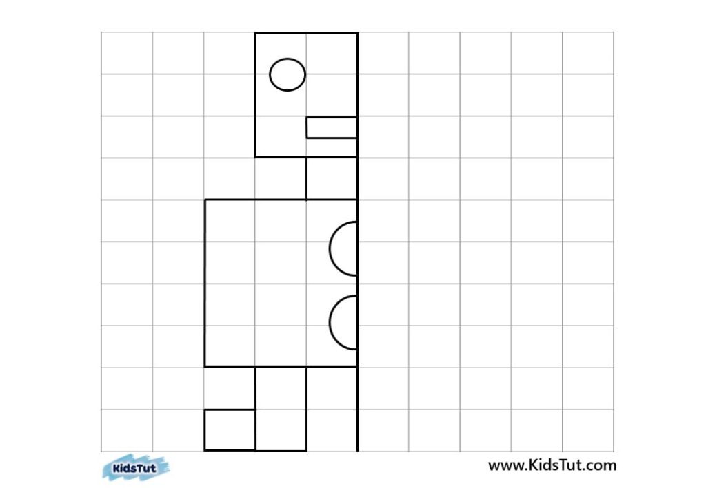 Simple Symmetry Drawing Worksheets for kids