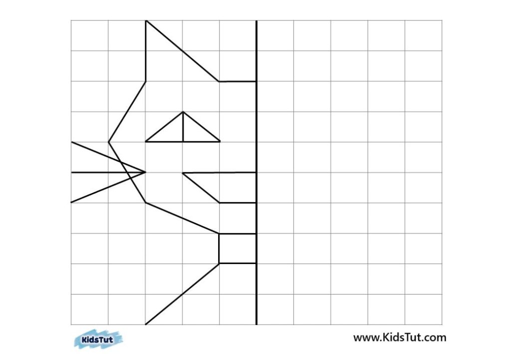 Simple Symmetry Drawing Worksheets for kids