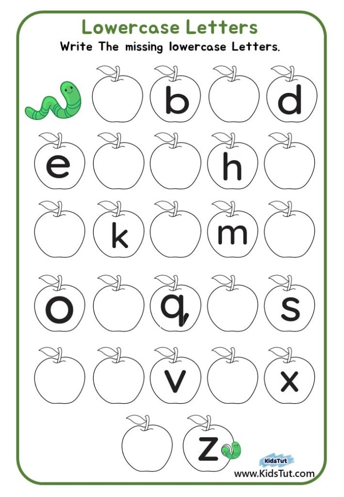 Free Missing Letters in Alphabet for Kids