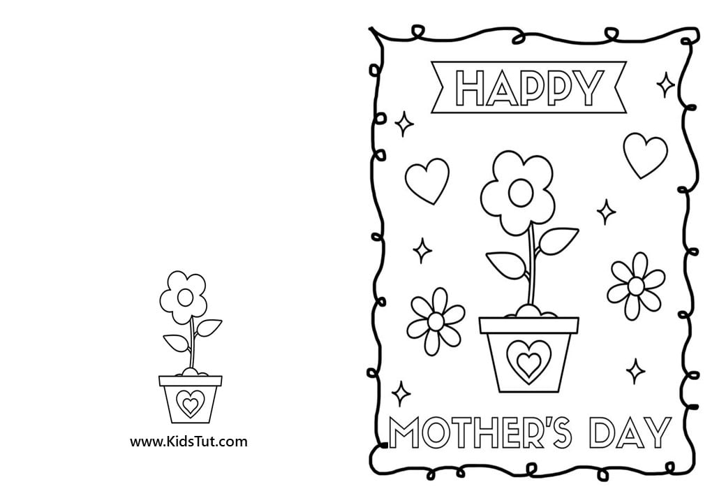 Free and Easy Mother’s Day Card Templates for kids - KidsTut