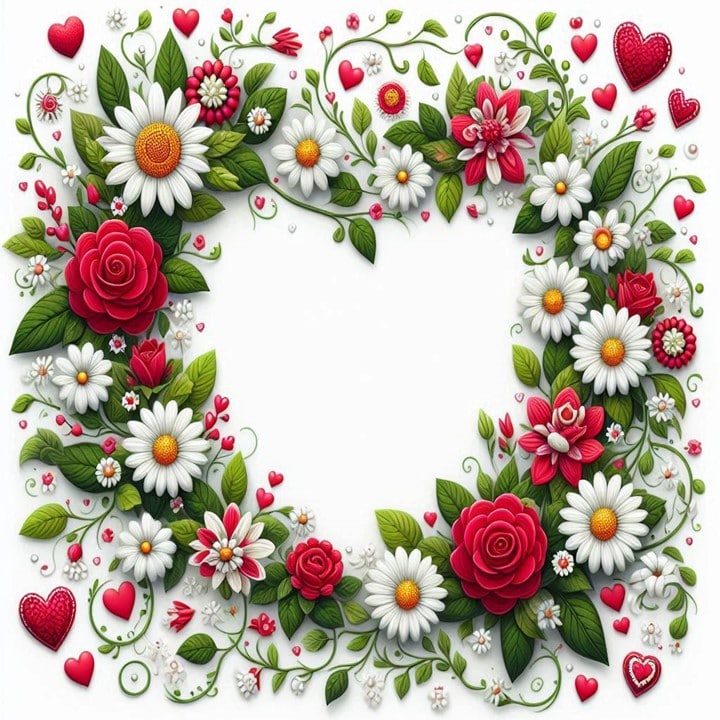 Free Adorable Floral Frames Arts for crafting