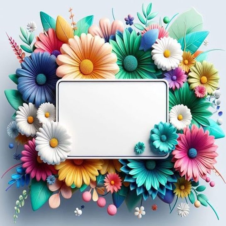 Free Adorable Floral Frames Arts for crafting