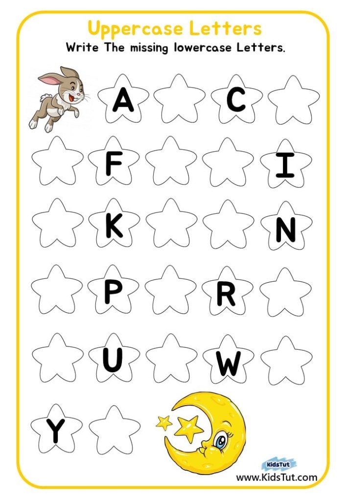 Free Missing Letters in Alphabet for Kids