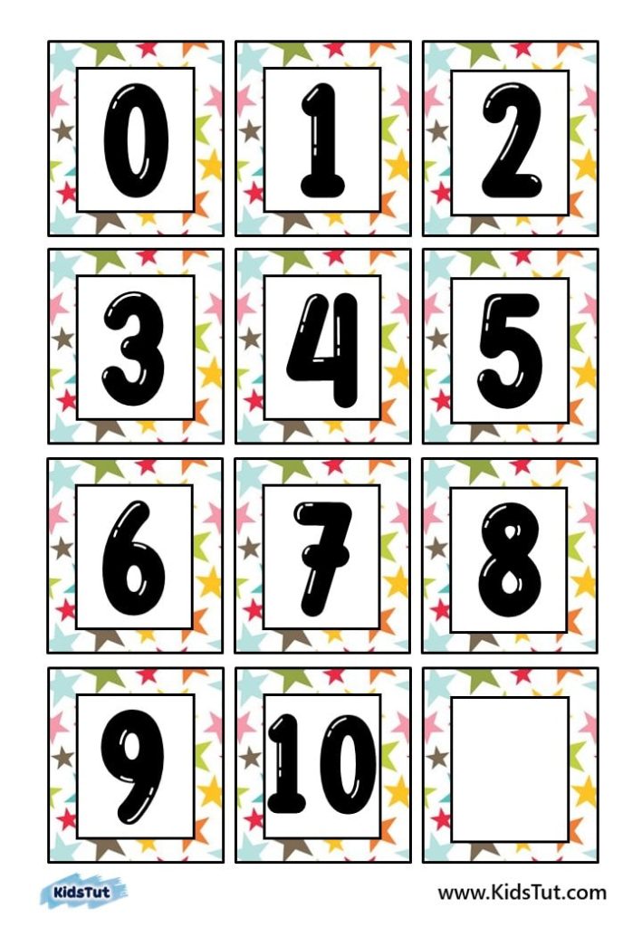 1-10 Number Charts for Kids