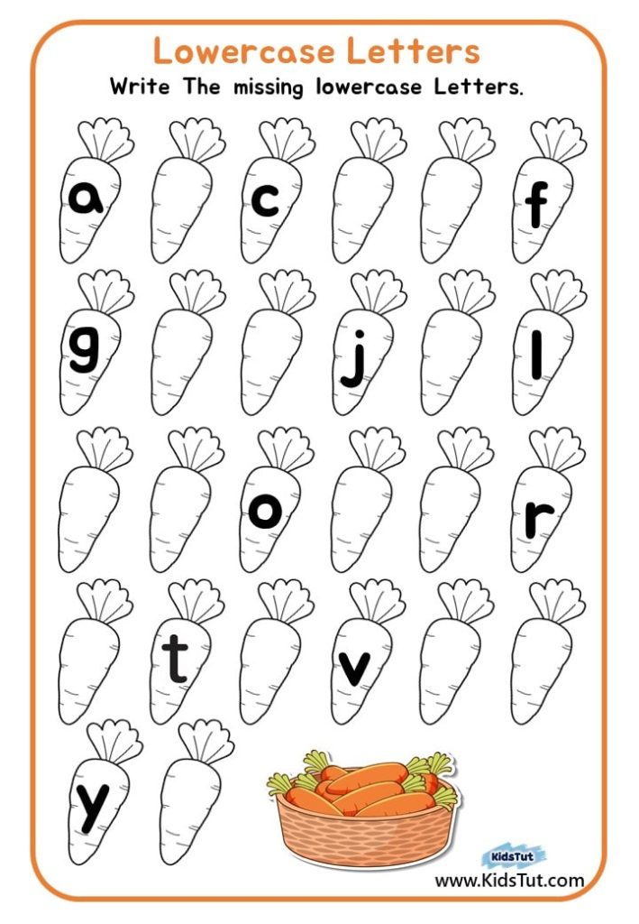 Free Missing Letters in Alphabet for Kids