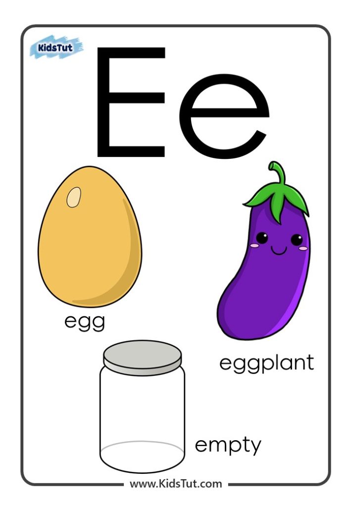 Easy ‘E’ Words with Simple Examples for Kids