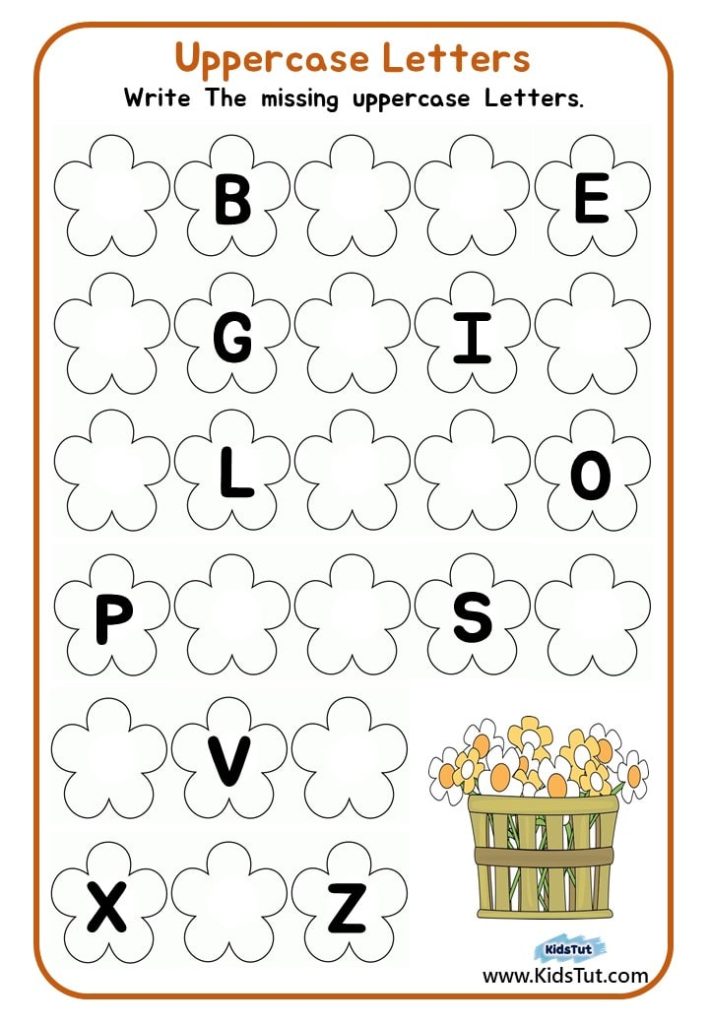 Free Missing Letters in Alphabet for Kids