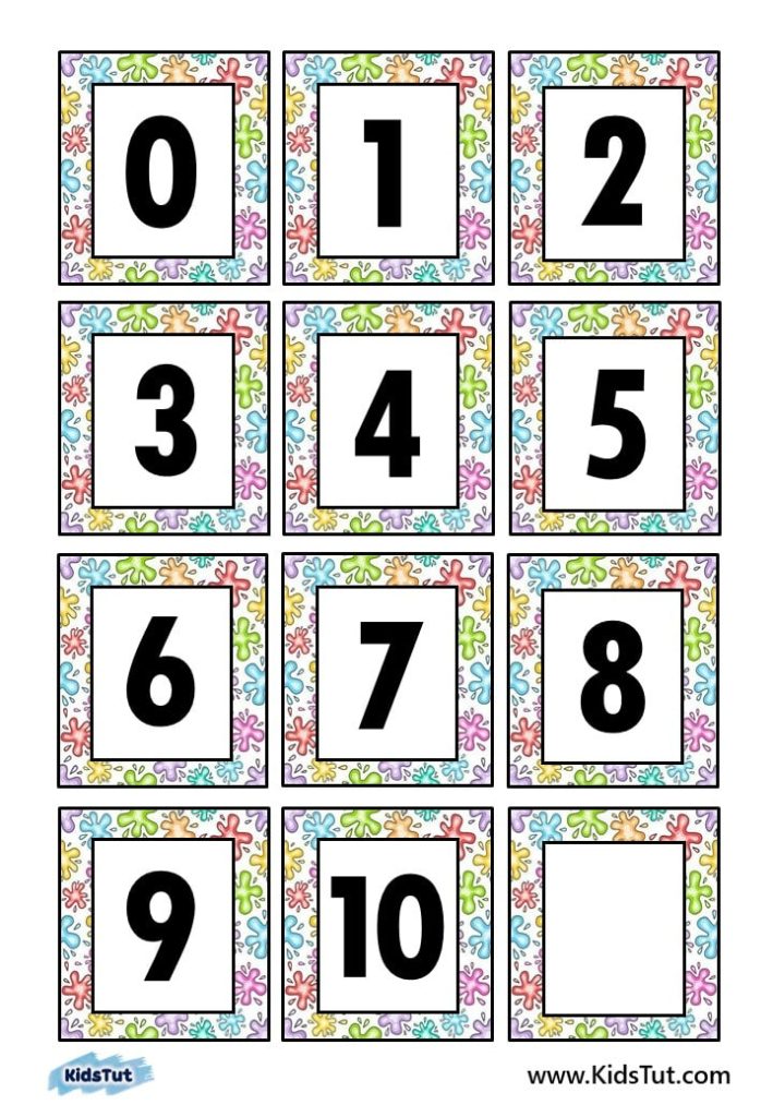 1-10 Number Charts for Kids