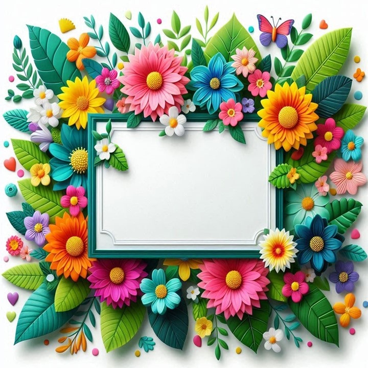 Free Adorable Floral Frames Arts for crafting