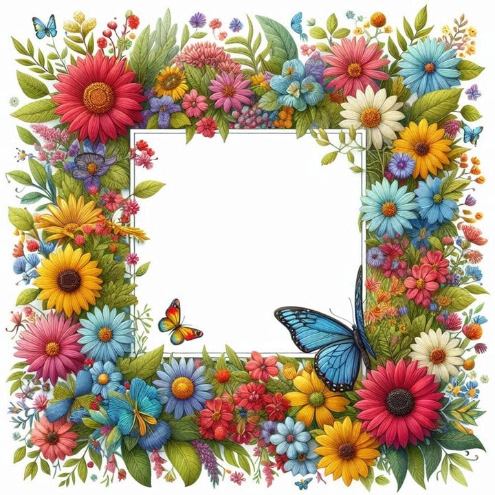 Free Adorable Floral Frames Arts for crafting