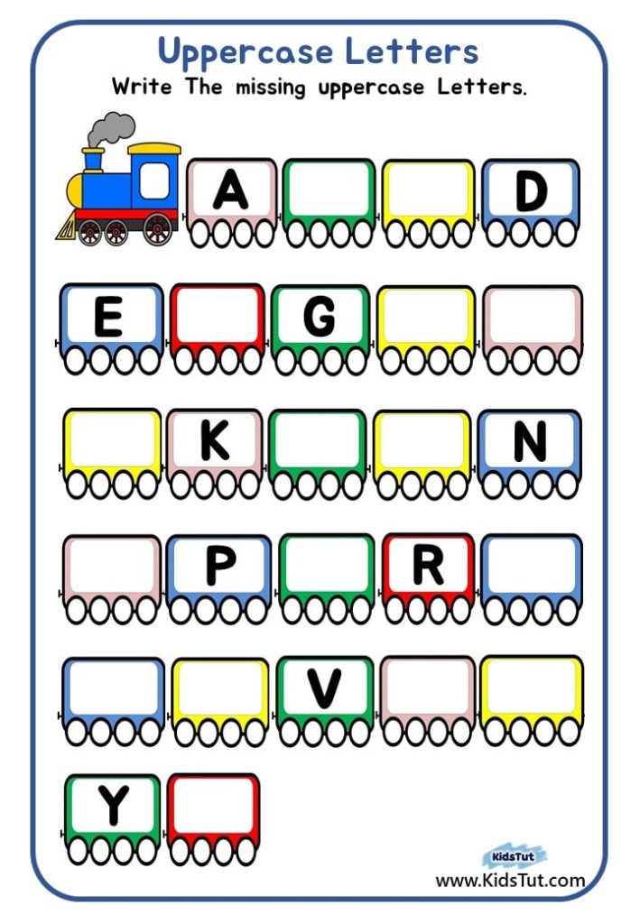 Free Missing Letters in Alphabet for Kids