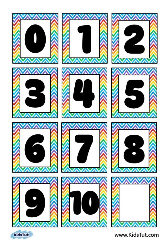 1-10 Number Charts for Kids