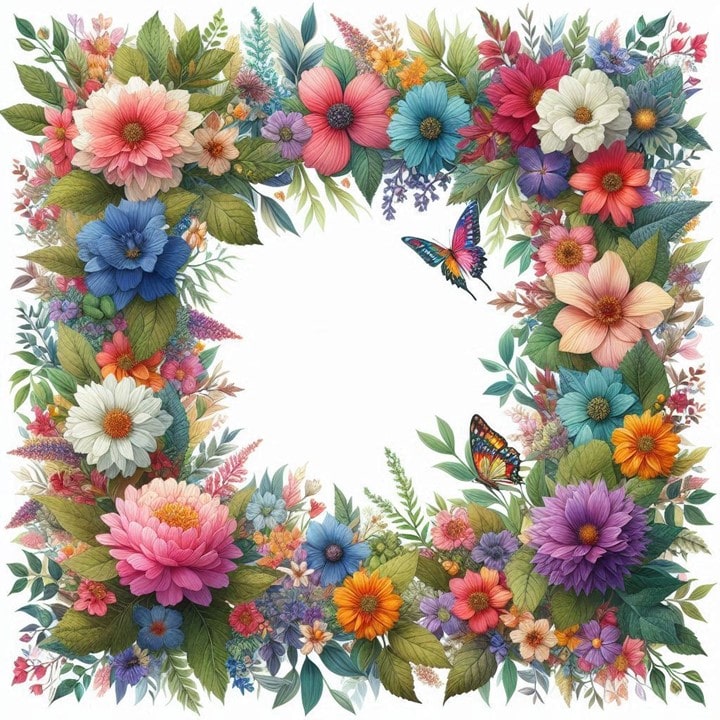 Free Adorable Floral Frames Arts for crafting