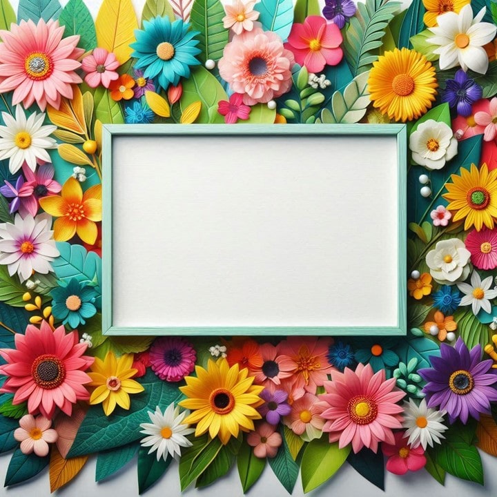 Free Adorable Floral Frames Arts for crafting