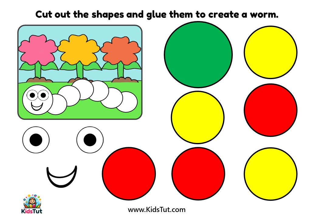 Cut and Glue Shape Crafts for Kids - KidsTut