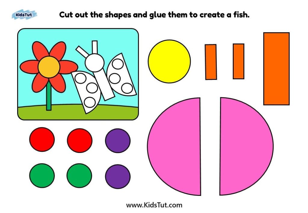 Easy & Fun Cut and Glue Shape Crafts for Kids