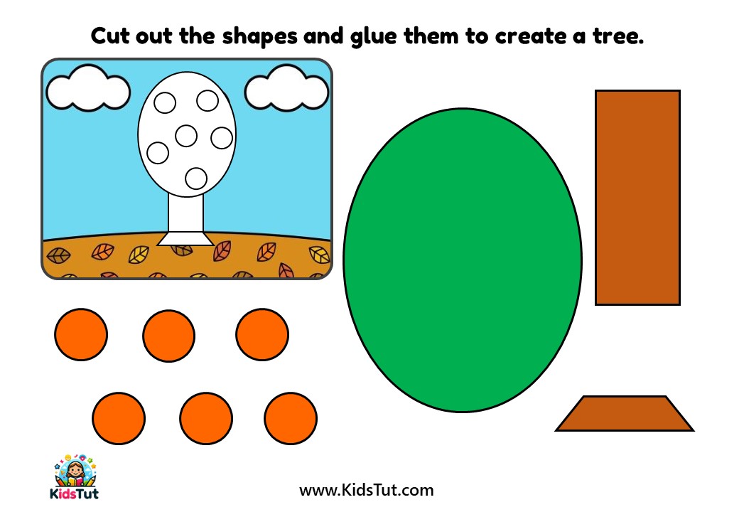 Cut and Glue Shape Crafts for Kids - KidsTut