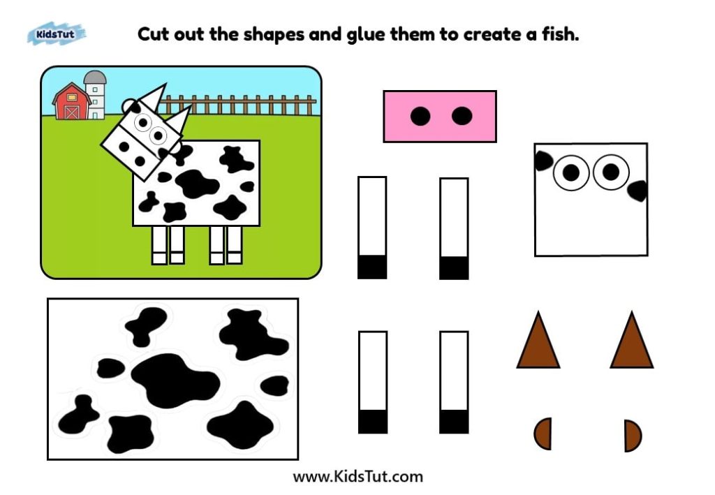 Easy & Fun Cut and Glue Shape Crafts for Kids