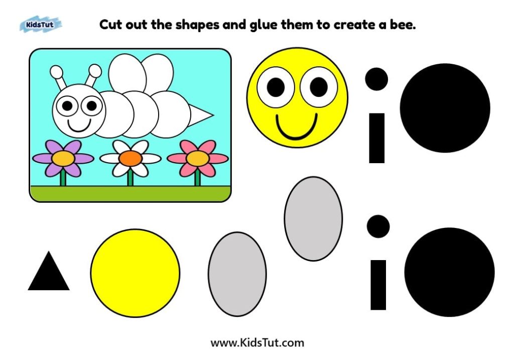 Easy & Fun Cut and Glue Shape Crafts for Kids