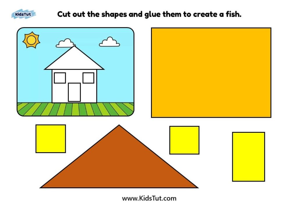 Easy & Fun Cut and Glue Shape Crafts for Kids