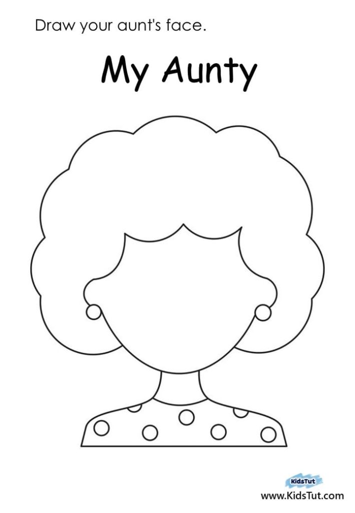 Family Face Drawing for kids