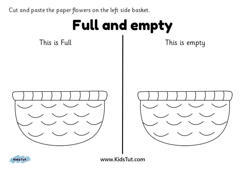 Learning Opposite worksheets for kids