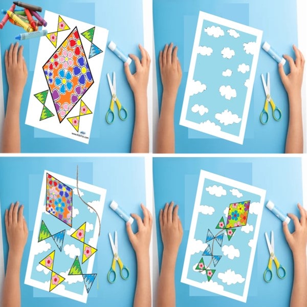 kite crafts templates for kids
