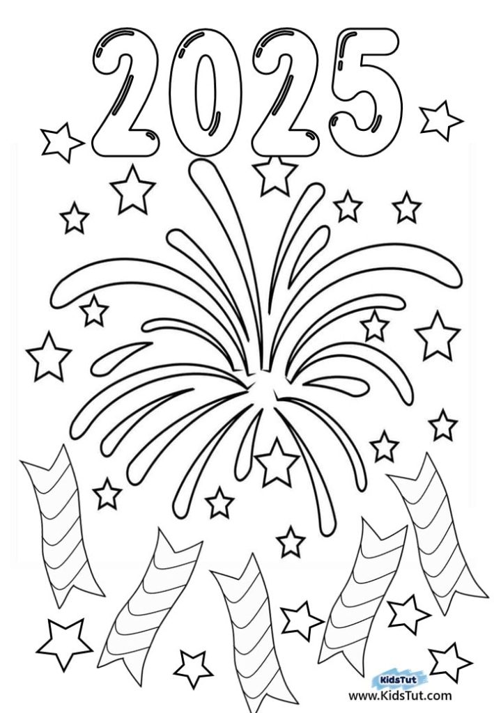 New Year coloring pages