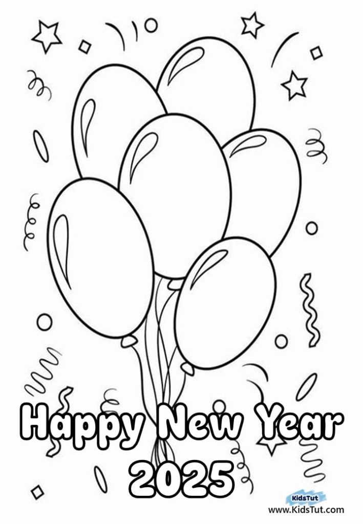 New Year coloring pages