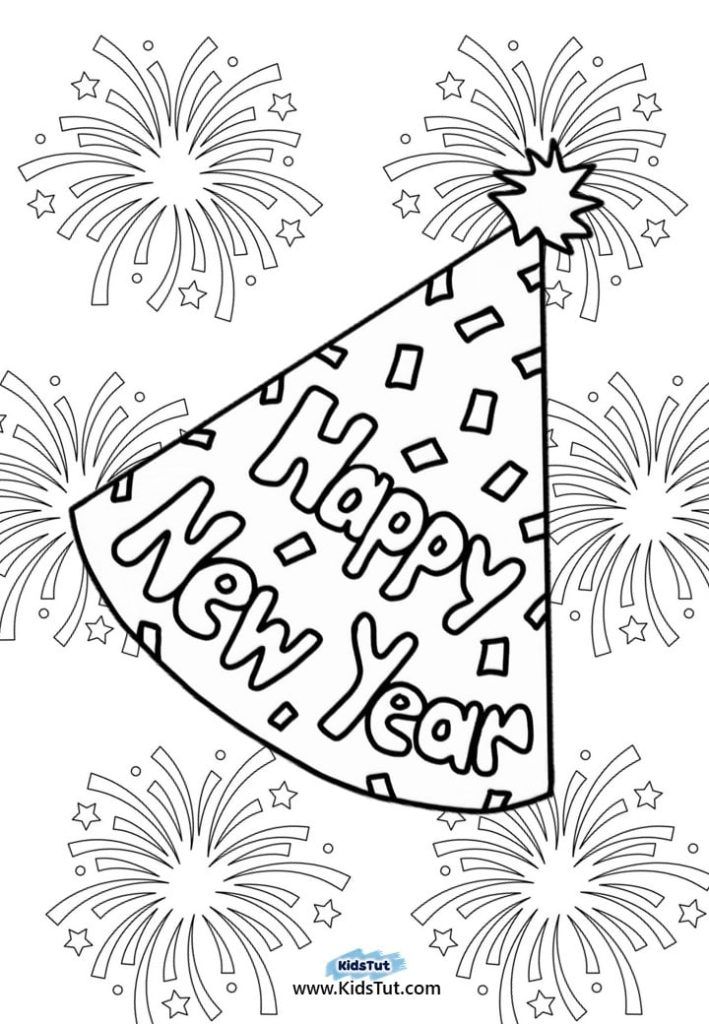 New Year coloring pages