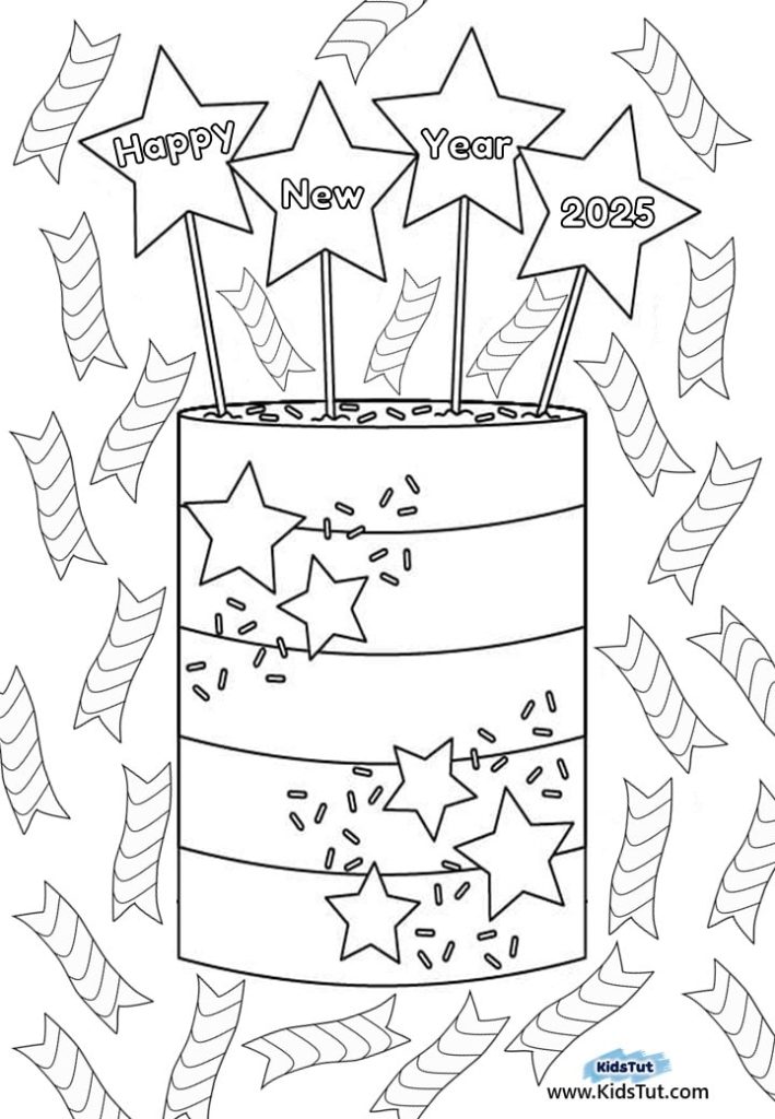 New Year coloring pages