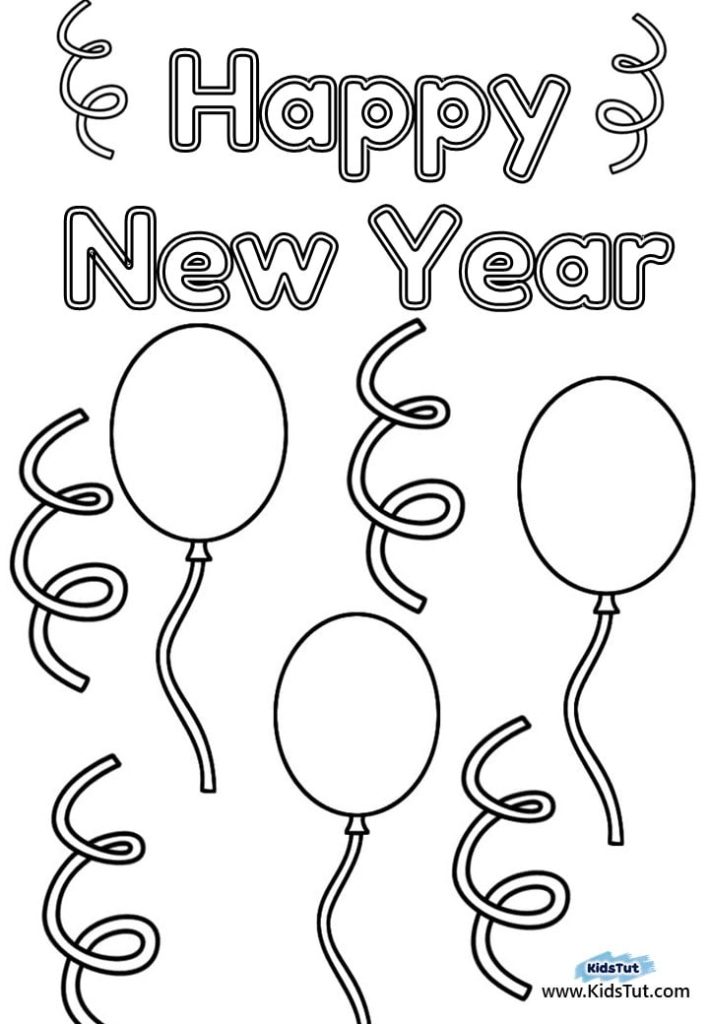 New Year coloring pages