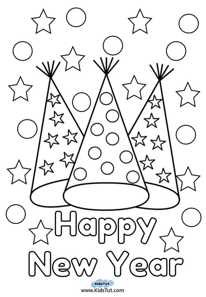 New Year coloring pages