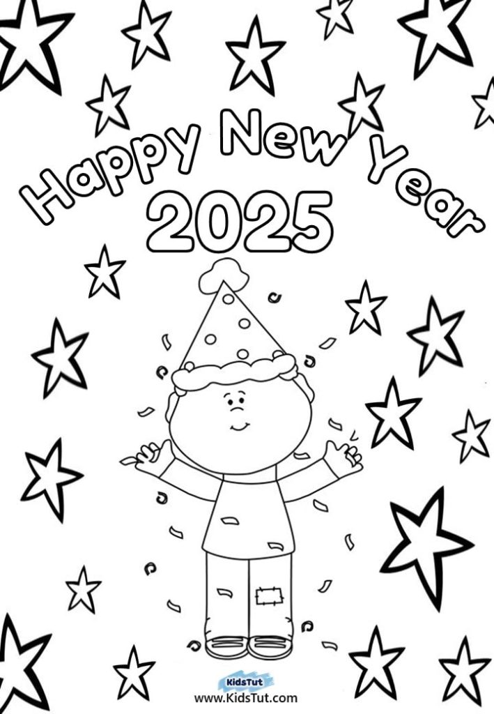 New Year coloring pages