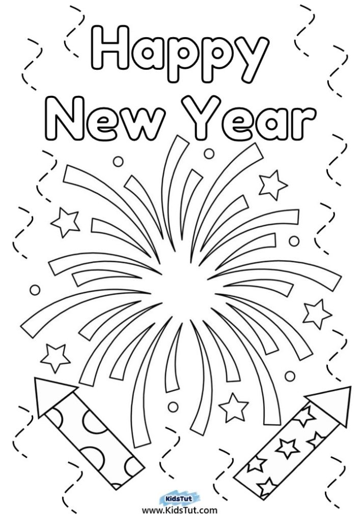 New Year coloring pages