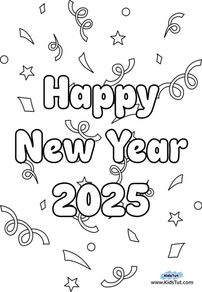 New Year coloring pages