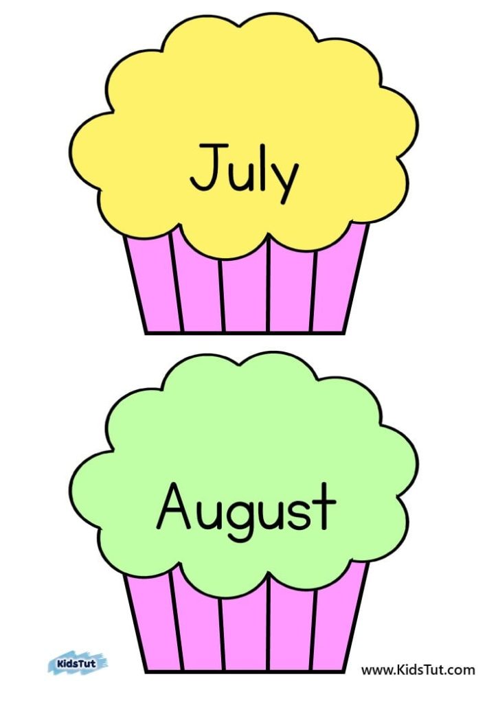 Easy Classroom Birthday Chart: Cupcake Theme