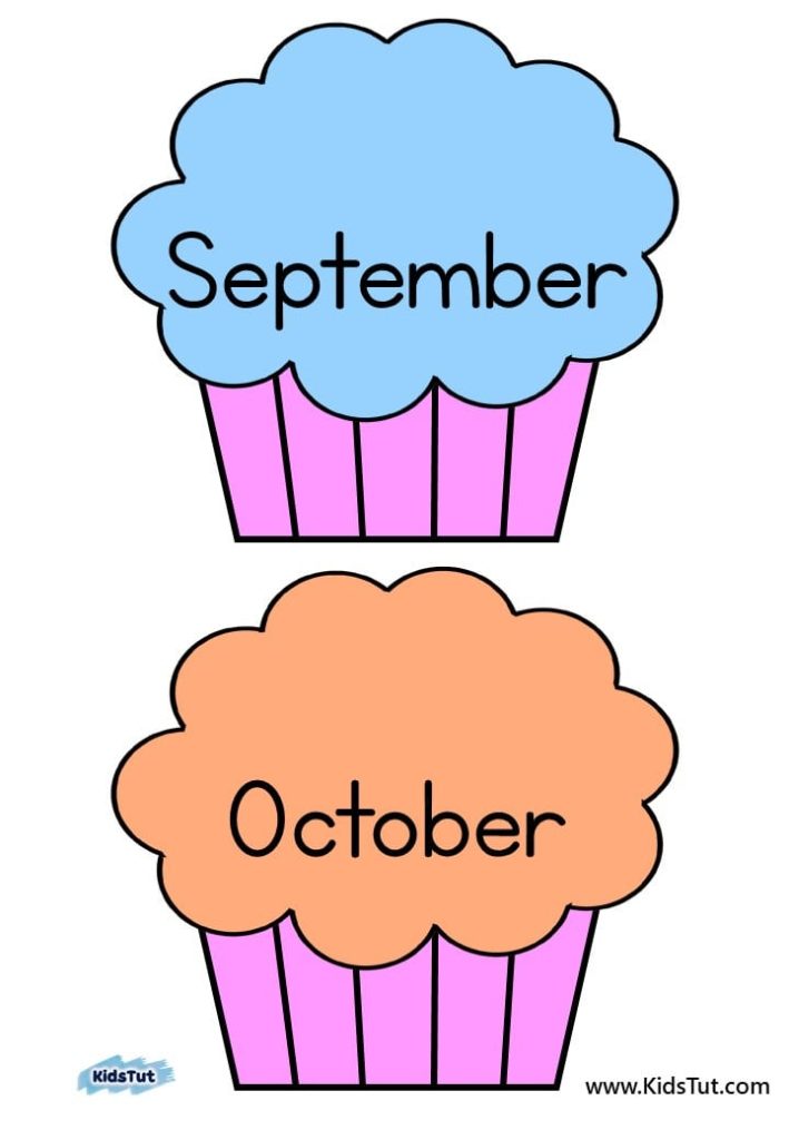 Easy Classroom Birthday Chart: Cupcake Theme