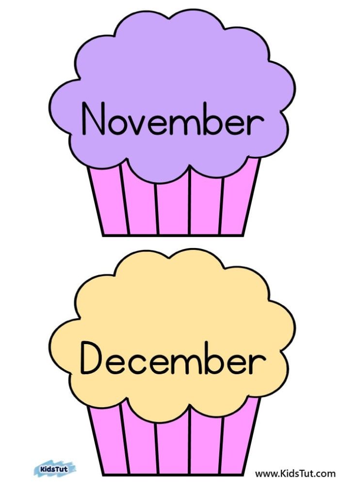 Easy Classroom Birthday Chart: Cupcake Theme