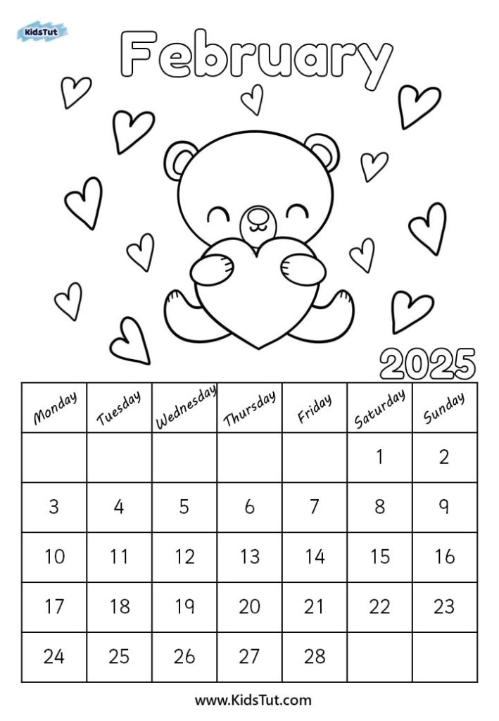 2025 Calendar for kids