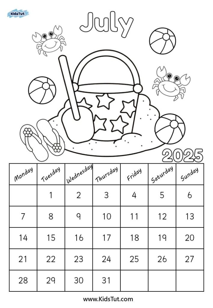 2025 Calendar for kids