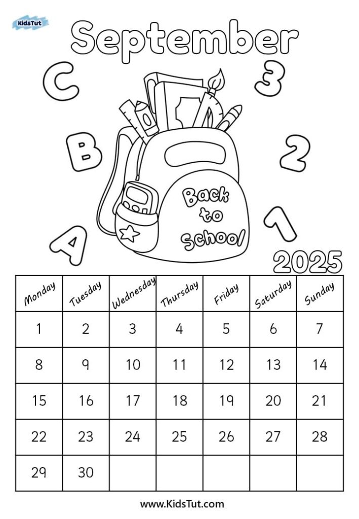 2025 Calendar for kids