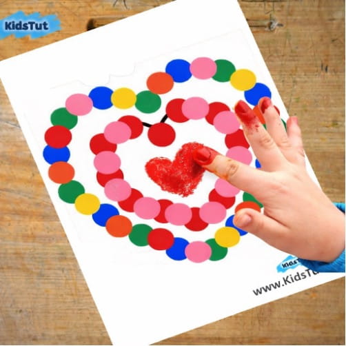 Simple Valentine’s Day Craft for Kids: Dot Heart