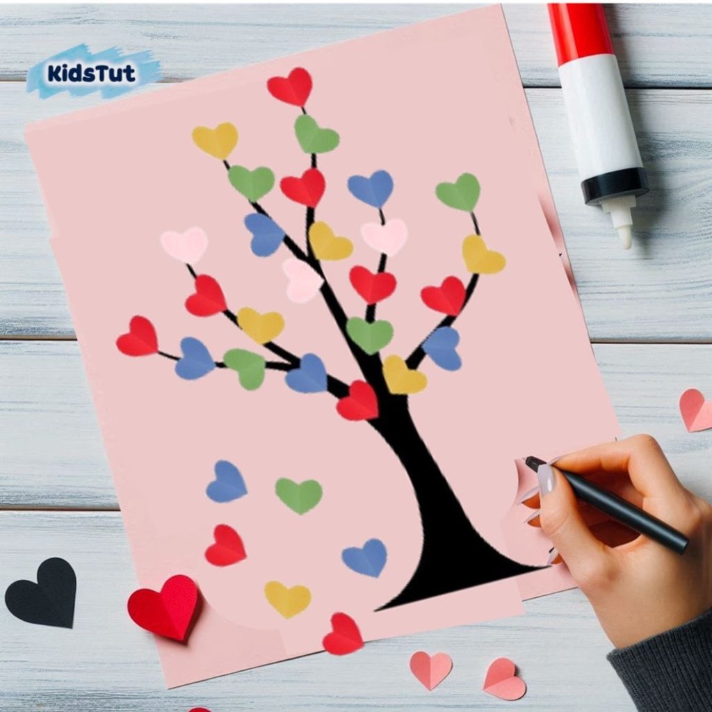 Love & Craft: Make a Cute Paper Heart Tree! 