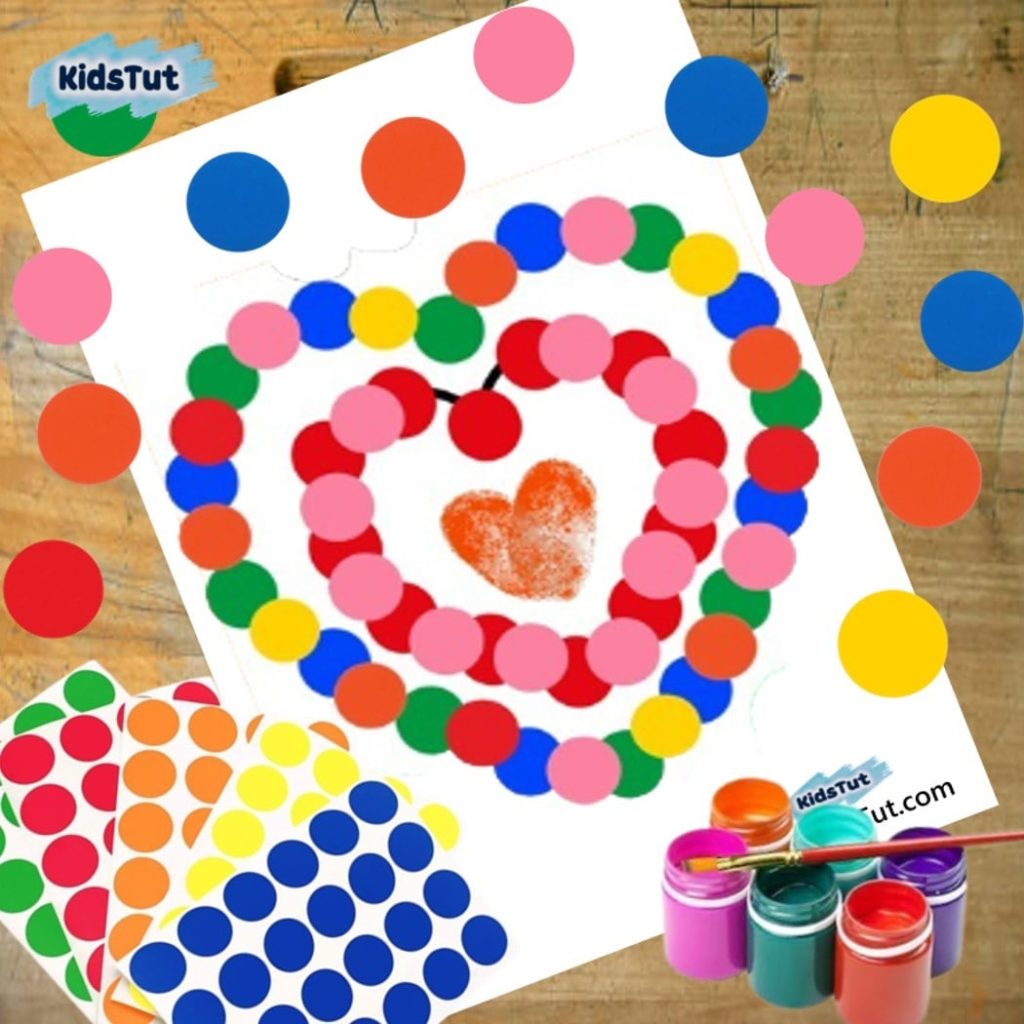 Simple Valentine’s Day Craft for Kids: Dot Heart