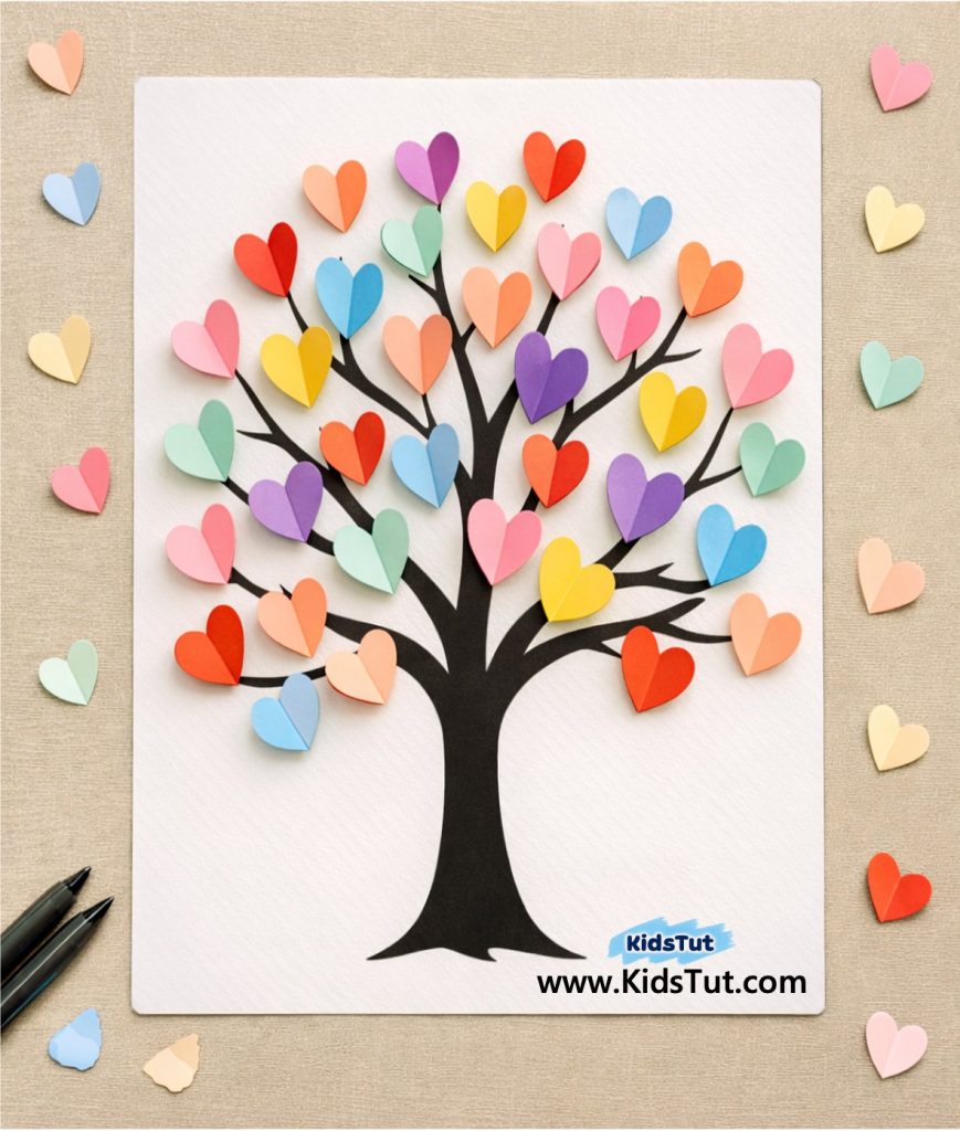 Make a Cute Paper Heart Tree: Love & Crafts