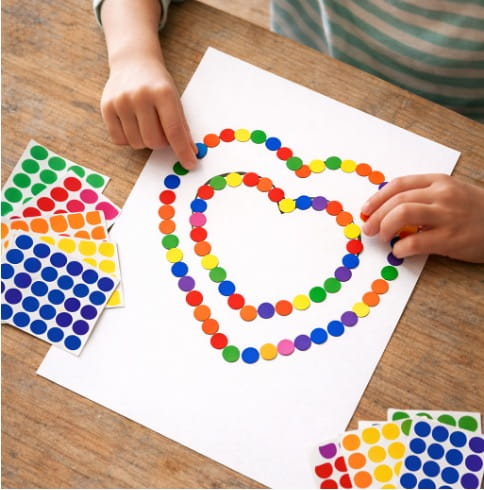 Simple Valentine’s Day Craft for Kids: Dot Heart