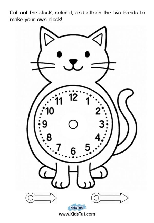 Worksheets for Kids: Fun Clock Craft to Learn Time - KidsTut