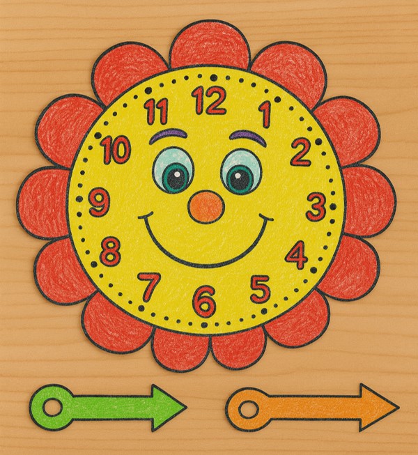 Worksheets for Kids: Fun Clock Craft to Learn Time